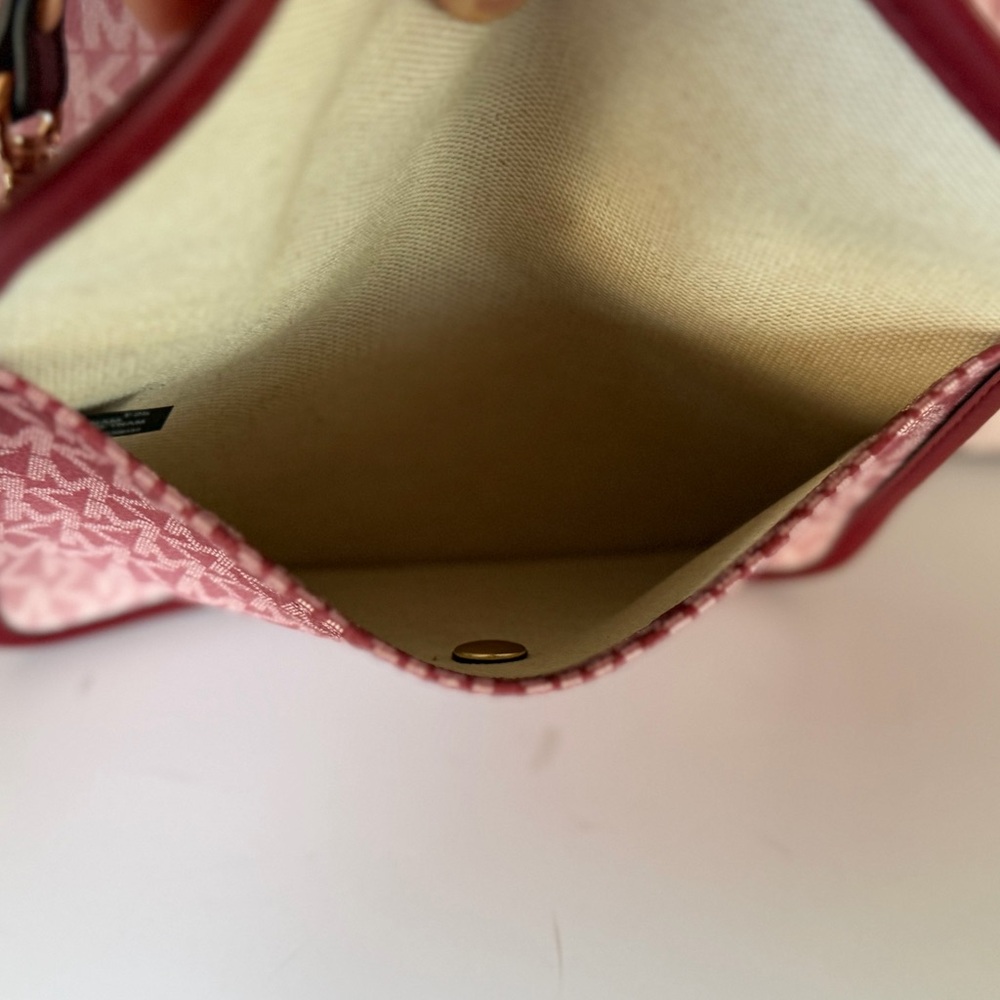 Michael Kors Eva Large Tote Shoulder Bag + 1 Pouch MK Ombre Cherry - Picture 15 of 15